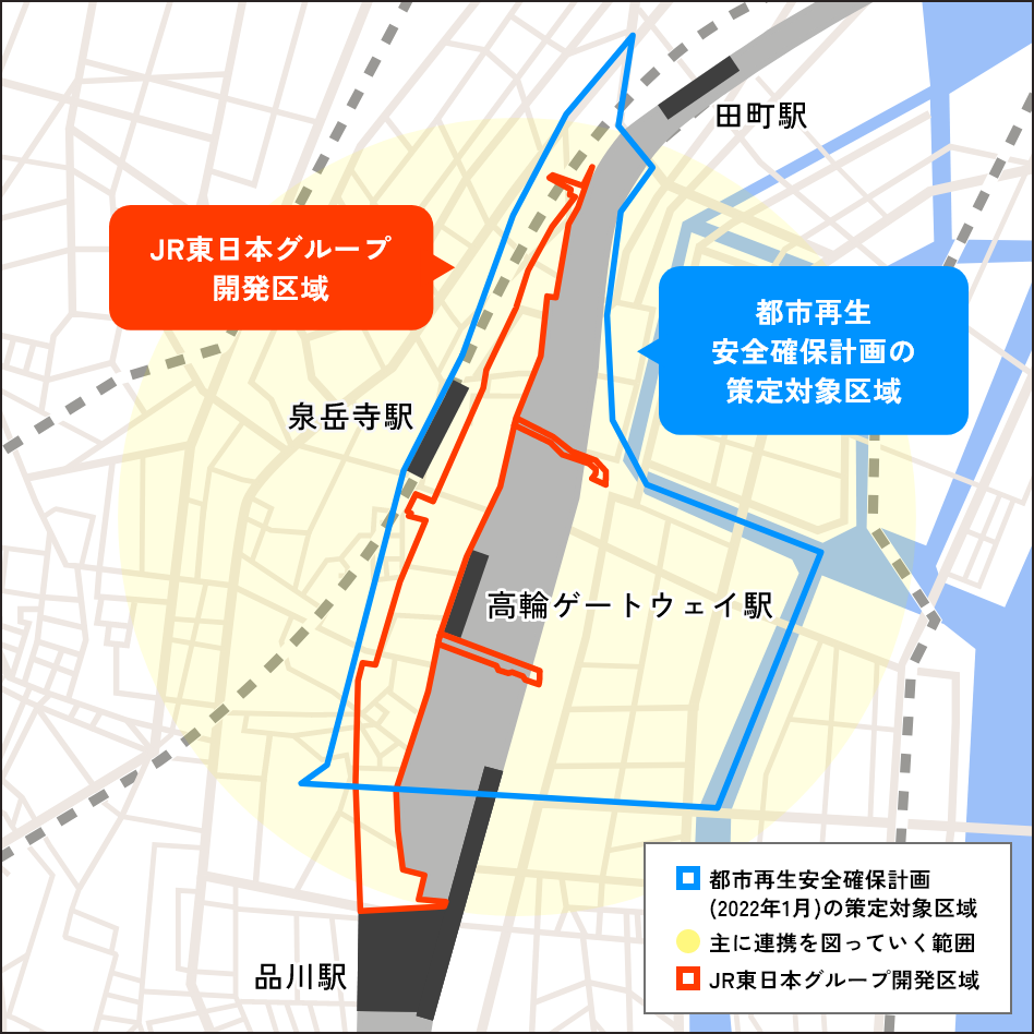 高輪ゲートウェイの地図